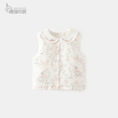 女童马甲秋冬季 婴儿保暖背心夹棉60克薄棉外穿新生儿男女宝宝坎肩