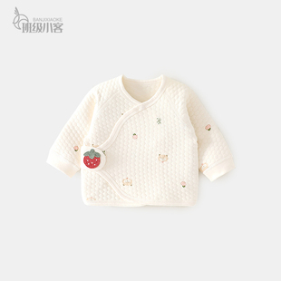 宝宝和尚服打底衣59码 新生儿三层保暖半背衣冬季 婴儿保暖上衣52码