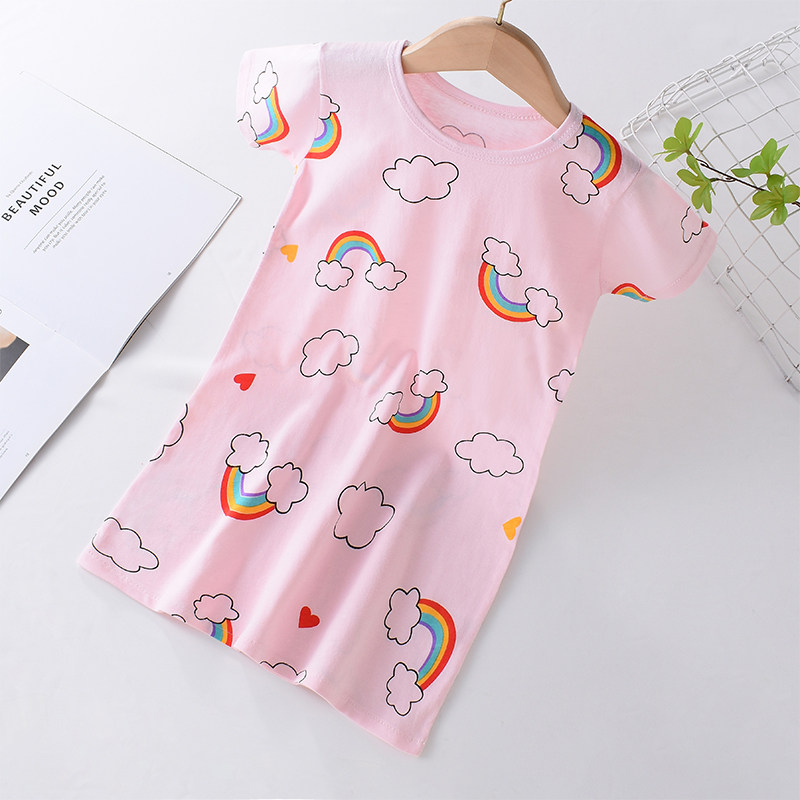 儿童睡裙夏季纯棉薄款短袖睡衣中小童女宝宝家居服半袖T恤公主裙,童装/婴儿装/亲子装,家居裙/睡裙,淘宝优惠券,粉丝福利购,淘宝优惠卷