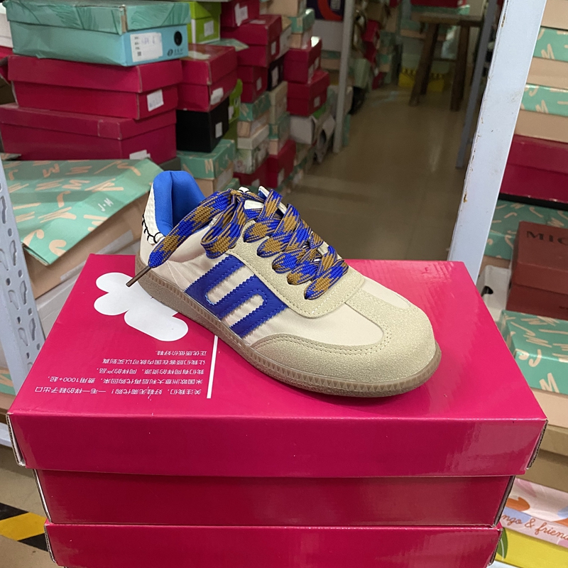 外贸出口原单女鞋圆头平底板鞋女深口系带舒适女板鞋