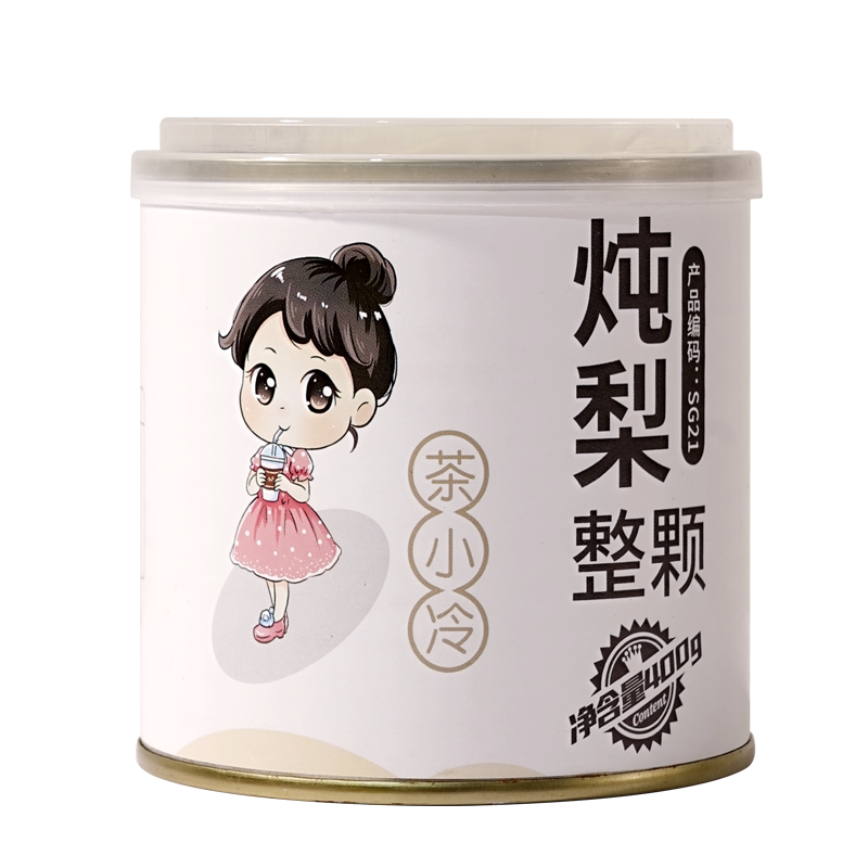 茶小冷一颗烤梨整颗炖梨罐头即食