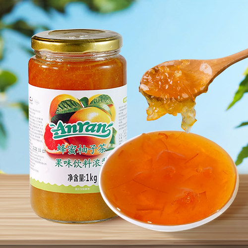 蜂蜜柚子茶韩式水果茶酱百香果肉