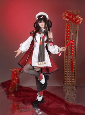 原神海灯节cos胡桃宿雪桃红cosplay香菱岁夜欢哗cos原神角色cos服