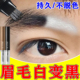 白眉毛染黑剂染眉膏非永久中老年眉毛胡子变白染色防水可洗不脱色