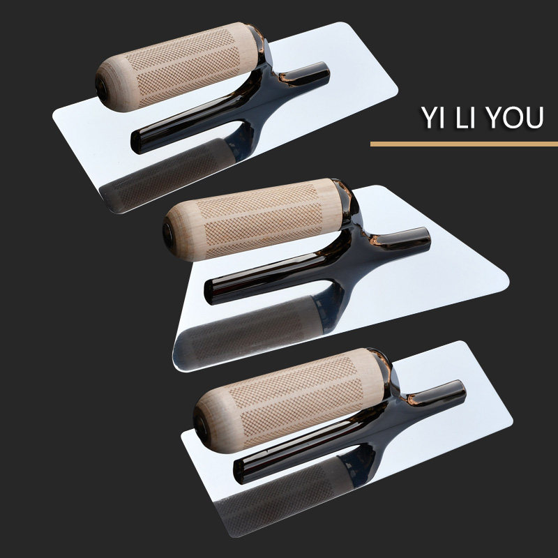 yiliyou不锈钢抹腻刀艺术涂料工具白水泥收光刀圆角硅藻泥抹灰刀