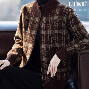 休闲加大码 妈妈秋季 中老年人洋气质夹克时尚 外套女秋装 上衣服 短款