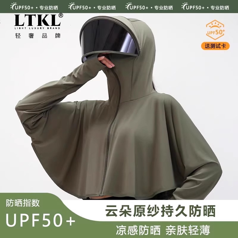 冰丝防晒衣女夏季2026新款防紫外线超薄款罩衫外套骑电动车防晒服