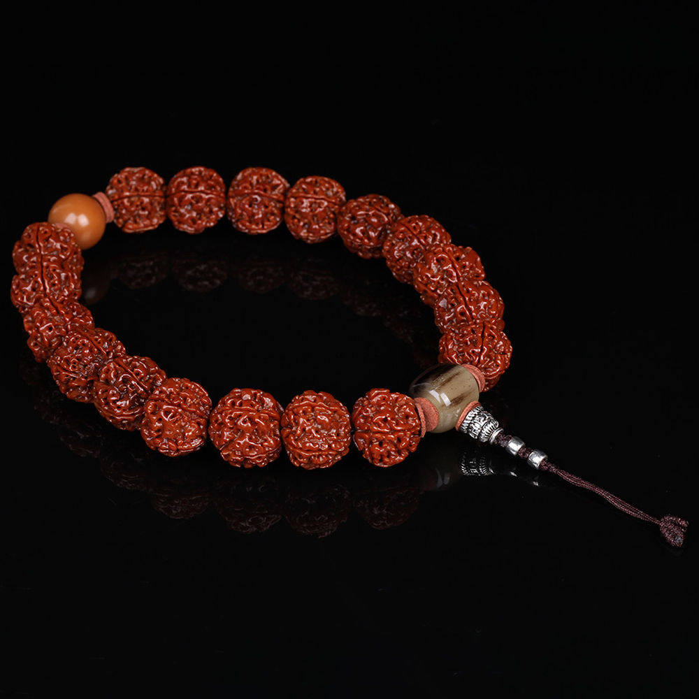 정통 네팔 VAJRA BODHI 남성용 5 꽃잎 20MM 휴대용 비즈 천연 BODHI 어린이 자동차 스톨 쥬얼리