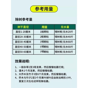 灭树粉除树除竹除草灭根粉专用剂强力灭杀大树剂杂草颗粒型除杂草