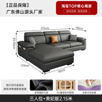 2026 New style of tech fabric sofa for living room, small apartment, simple, modern, light luxury, straight row, Empress combination, popular online style thumbnail 2