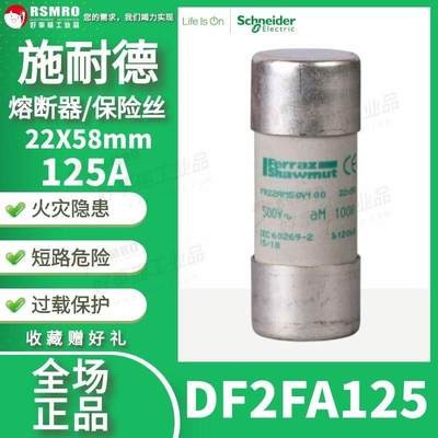 DF2FA125施耐德Schneider熔断器保险丝芯子22X58mm电流125A400VaM