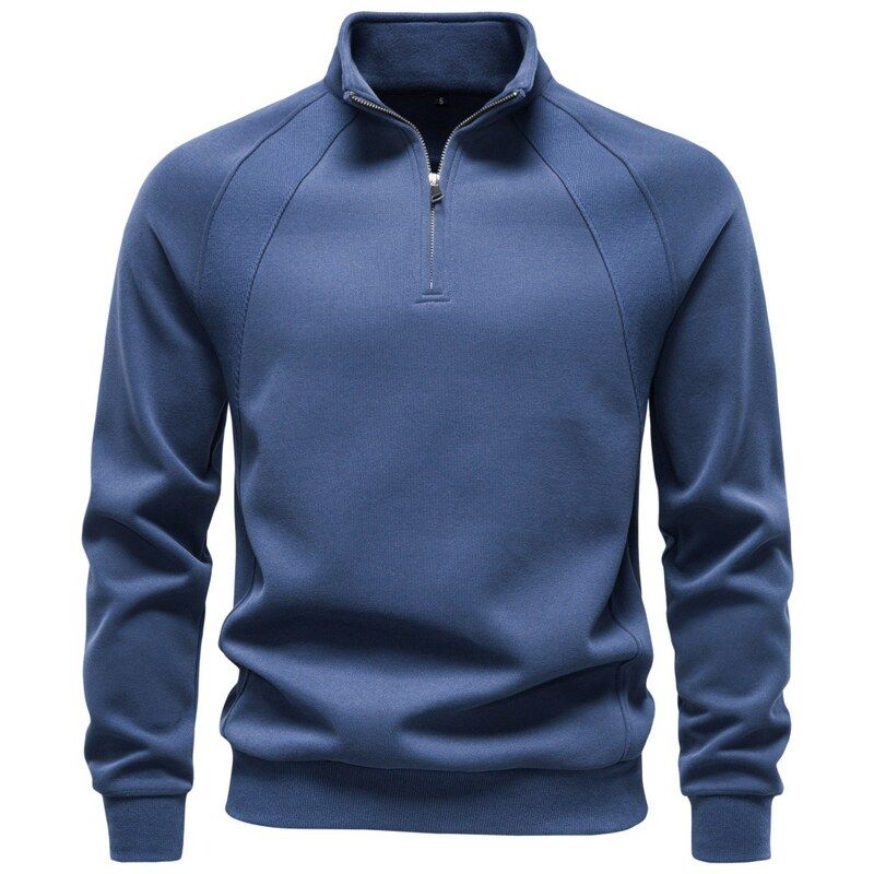 2026外贸新款男装立领半拉链卫衣