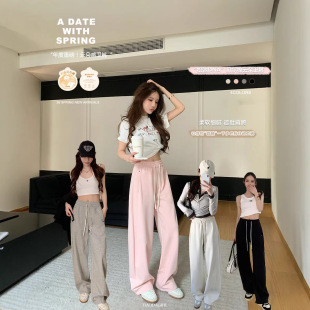 子云朵感卫裤 女空气层裤 通勤 云朵贝尔棉弯刀休闲裤 haodagirl春季