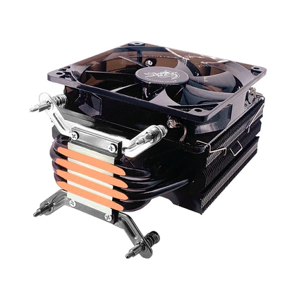 京云玖月大镰刀赤兔马STB120 4热管intelCPU专用散热器12cm红光扇