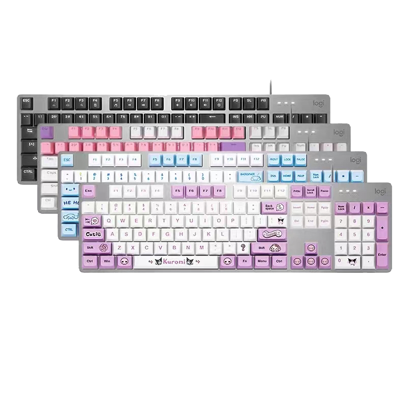 罗技k845机械键盘有线电竞游戏办公打字ttc青红茶轴背光k835键盘