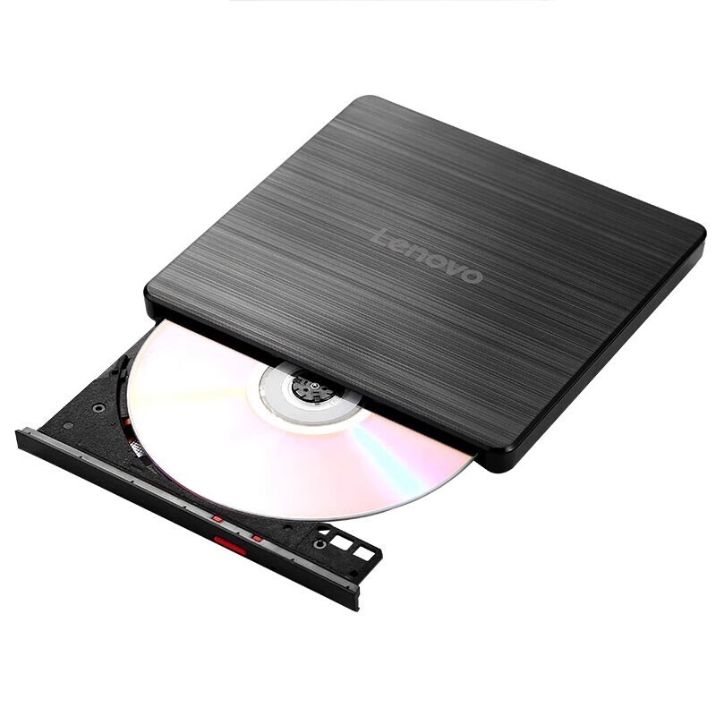 联想8倍速外置光驱 外置DVD刻录机 移动光驱 外接光驱 黑色GP70N