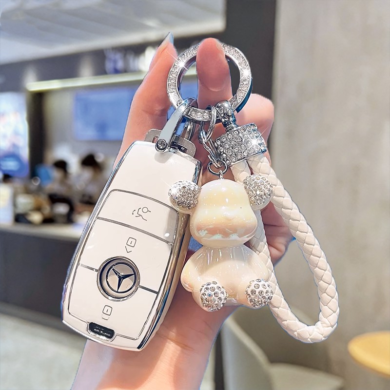 奔驰e300l钥匙套c260l车a200l壳glc260扣E级glb220女生e260男保护图片