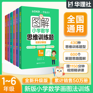 2025新版图解小学数学思维训练题视频第3版计算题应用题1一2二3三456年级练习解题技巧思维进阶讲解强化训练举一反三猿辅导画图法