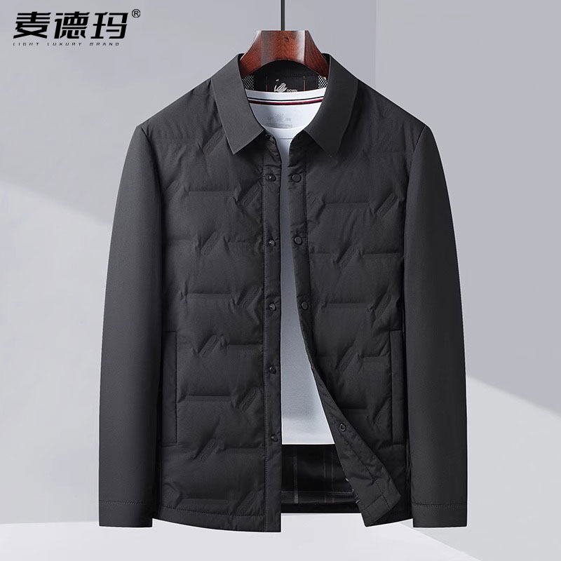 棉服男短款秋冬季新款翻领中年