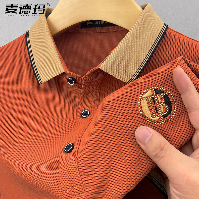 夏季新款青年短袖刺绣Polo衫