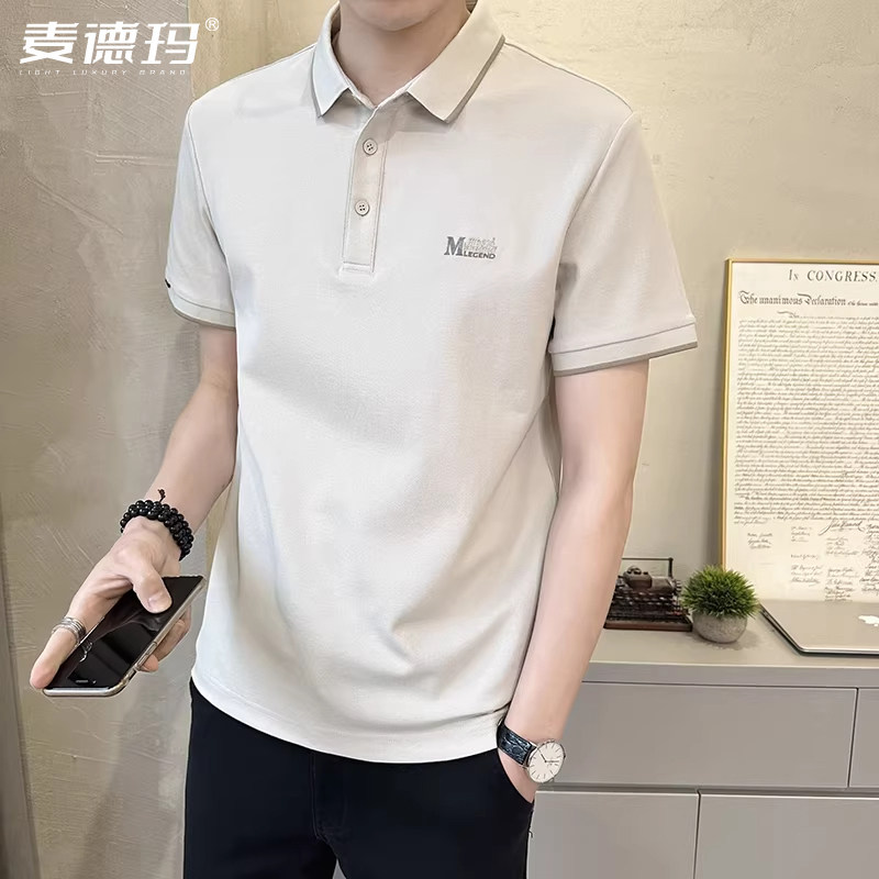 男士冰丝短袖POLO衫2026新款