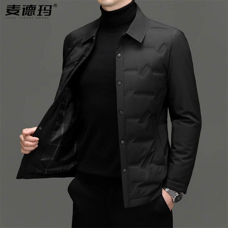 轻薄羽绒棉服男轻便外套商务休闲