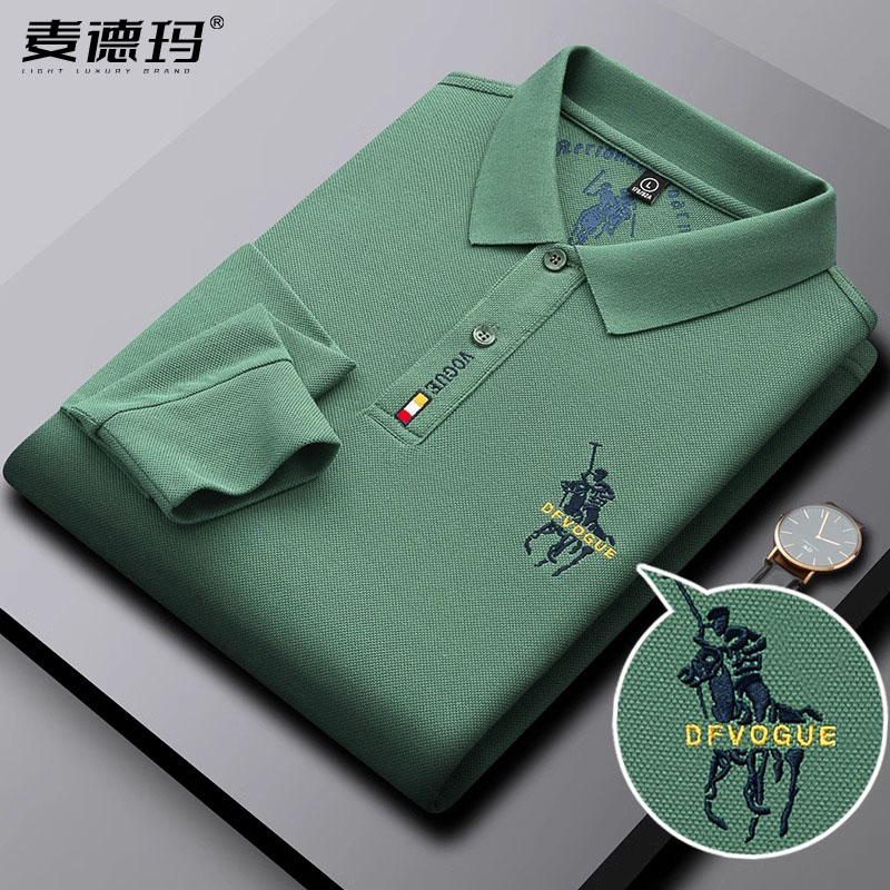 长袖POLO衫高端T恤商务休闲
