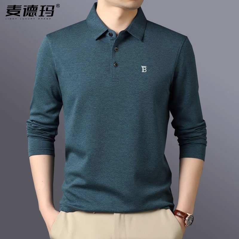 长袖t恤男士商务休闲翻领polo衫T