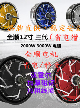 全顺电机蓝德控制器10寸12寸72V2000WW3000W三代省电增强版电机