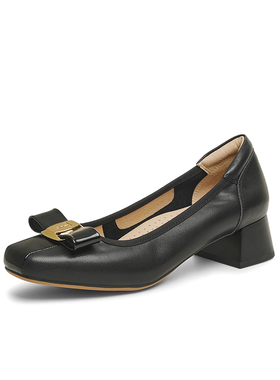 【41码】TATA/他她2025春商场同款时尚气质女单鞋新款XMM01AQ5