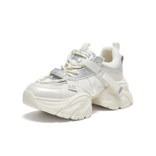 40码 厚底女休闲鞋 百思图春季 时髦街头老爹鞋 A8881AM5 新款