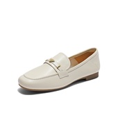 E3C1DCA5 女2025秋新质感真皮通勤乐福鞋 40码 百丽秀气乐福鞋