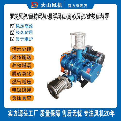 罗茨回转风机真空泵SR80SR100SR125SR150污水废气气浮处理曝气
