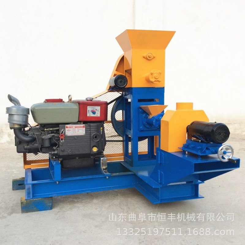 柴油版狗粮机猫粮制作机 宠物饲料膨化机 罗非鱼螃蟹虾鸟粮颗粒机