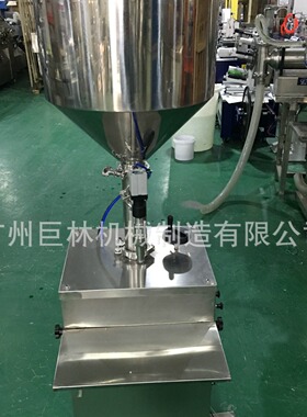 半自动膏体定量灌装机 蜂蜜酸奶花生芝麻酱液体立式灌装机
