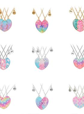 闺蜜二人磁吸小挂件三项链女孩