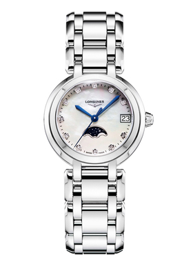 瑞士浪琴正品手表心月月相贝母盘女士新款石英女表L8.115.4.87.6