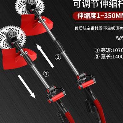 跨境新款农用除草机小型便携式家用无刷打草机无线手持电动割草机