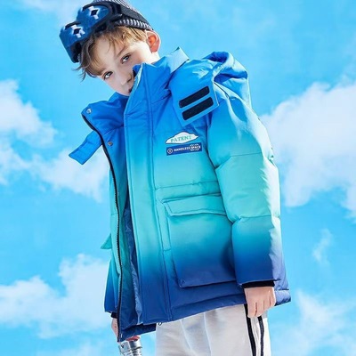 2025新款中大童加厚保暖渐变棉衣