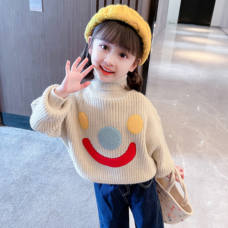 小黄鸭布咚2024款女童加厚毛衣潮