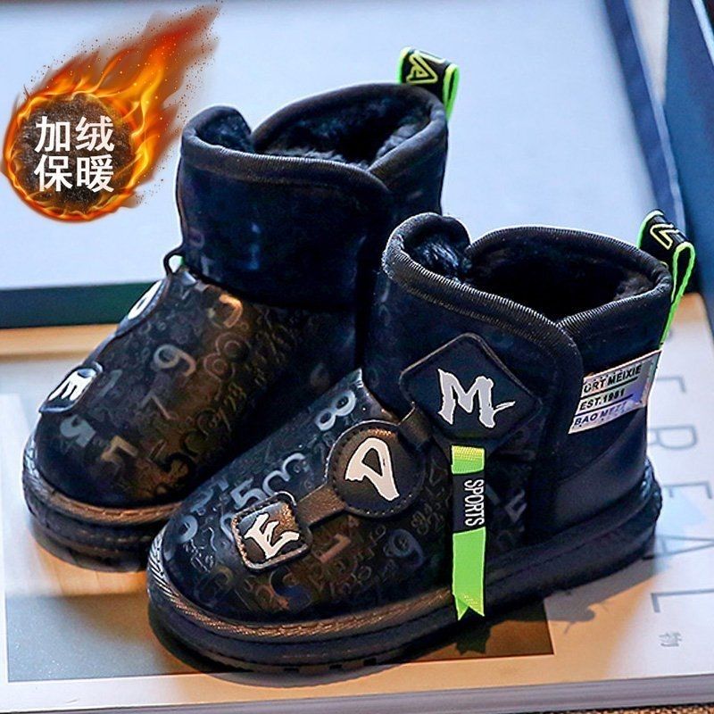 小黄鸭布咚女童冬季保暖雪地靴冬