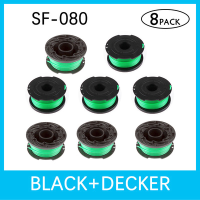 SF-080打草头打草绳线轴线圈BLACK+DECKER割草机配件套装（6PACK)