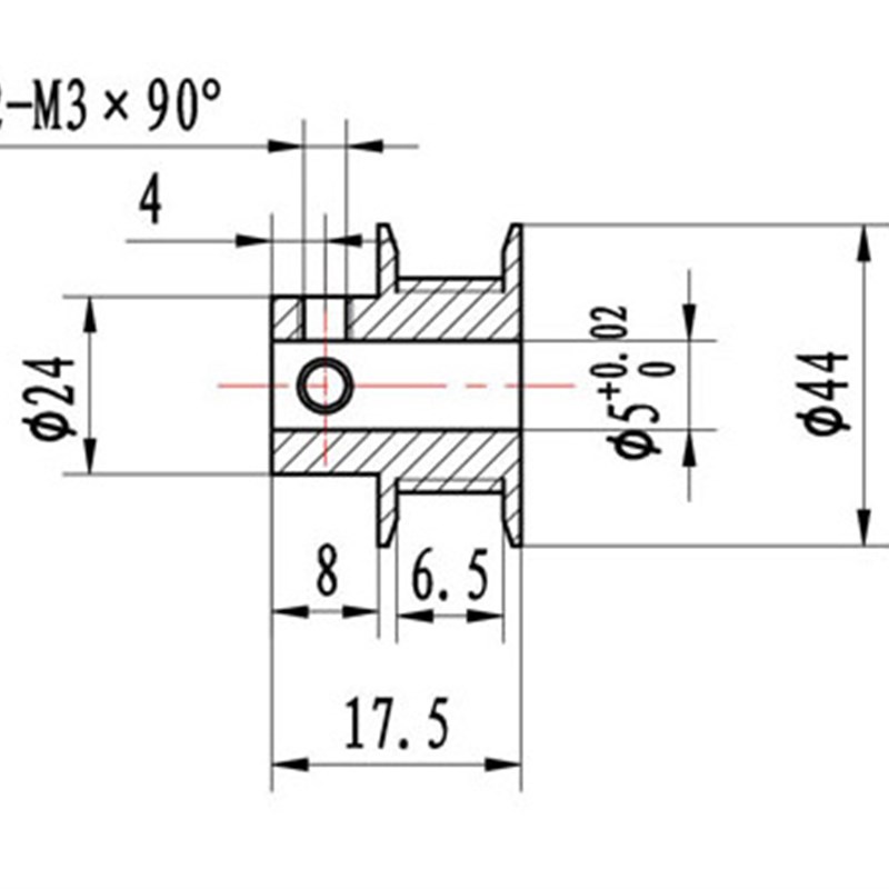 2GT同步带轮 精品铝质80齿同步轮 内孔径5/ 8/12mm 齿宽6.5/9.5