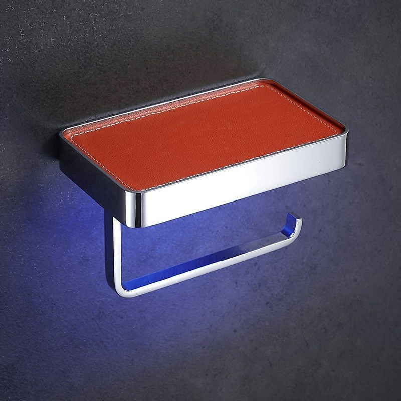 浴室感应牛皮手机纸巾架 卫生间纸巾钩抽纸架卷纸架免打孔厕纸架