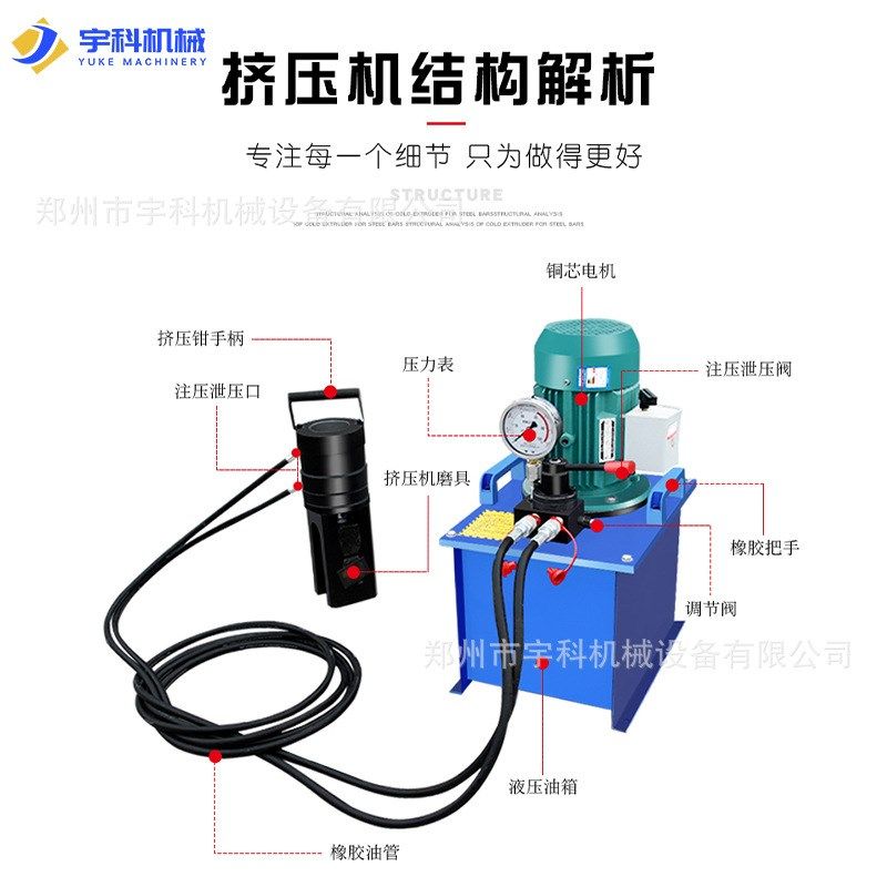 单双道钢筋挤压机厂家直供隧道桥梁钢筋套筒连接32型钢筋冷压机,基础建材,基础材料,淘宝优惠券,粉丝福利购,淘宝优惠卷