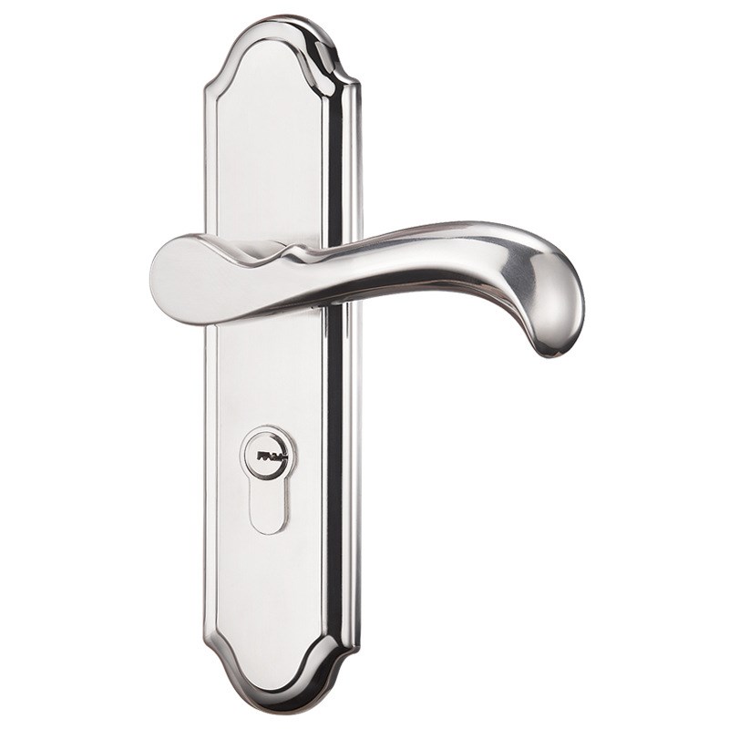 不锈钢卫生间门锁无钥匙室内卧室洗手间门把手浴室厕所通用型手柄