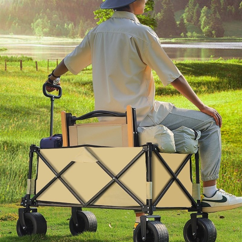户外营地车聚拢型露营车野营拉车家用快递折叠小推车便携轻便拉车