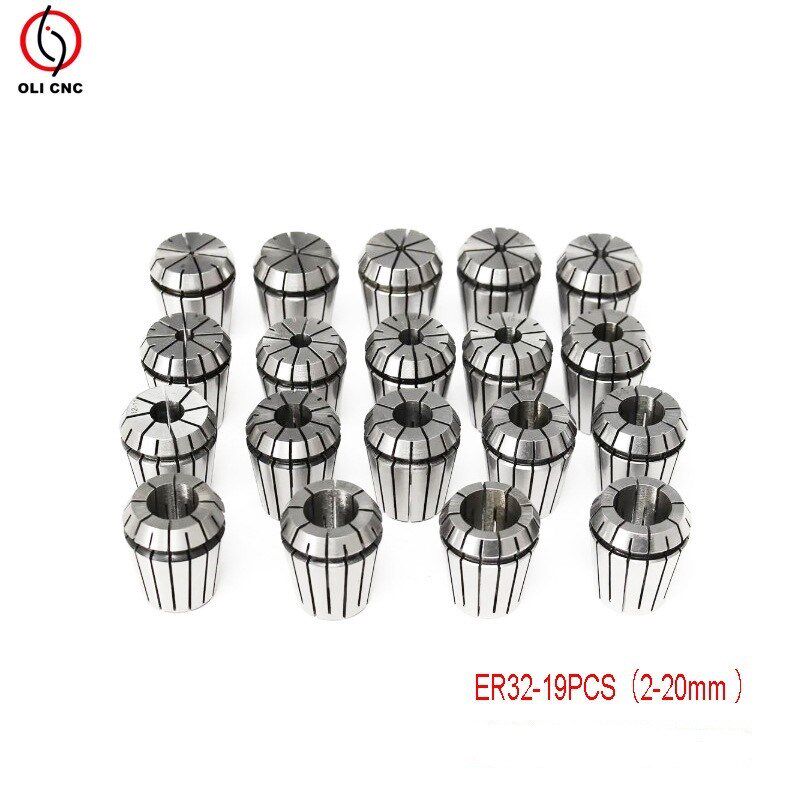 ER32筒夹 ER32-19pcs 2-20mm高速刀柄筒夹 BT40-ER32 collet 跨境