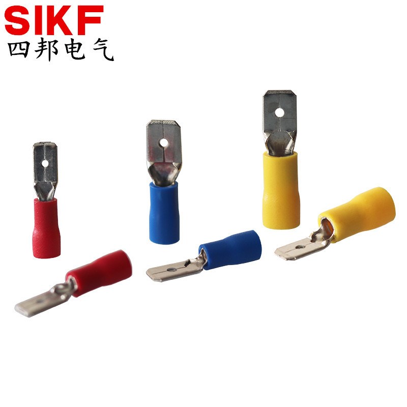 MDD2-250公预绝缘接头 MDD1.25-187公母插簧冷压接线端头6.3端子