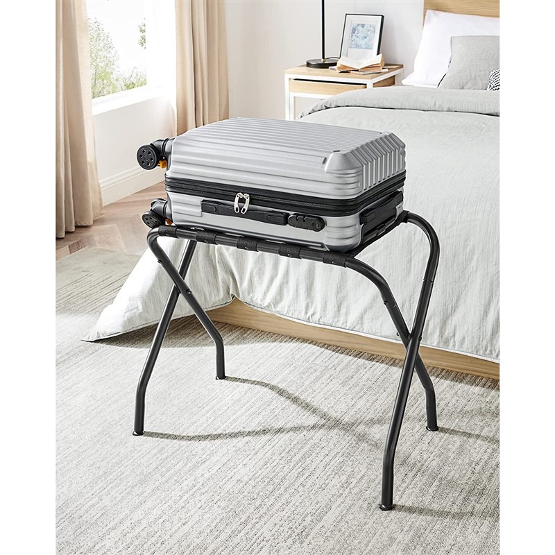 酒店客房加厚行李架不锈钢置物架支架织带行李架金属行李置物架子